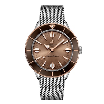 Breitling Superocean Heritage '57 Highlands Capsule 38mm Mens Watch Brown 2 Straps