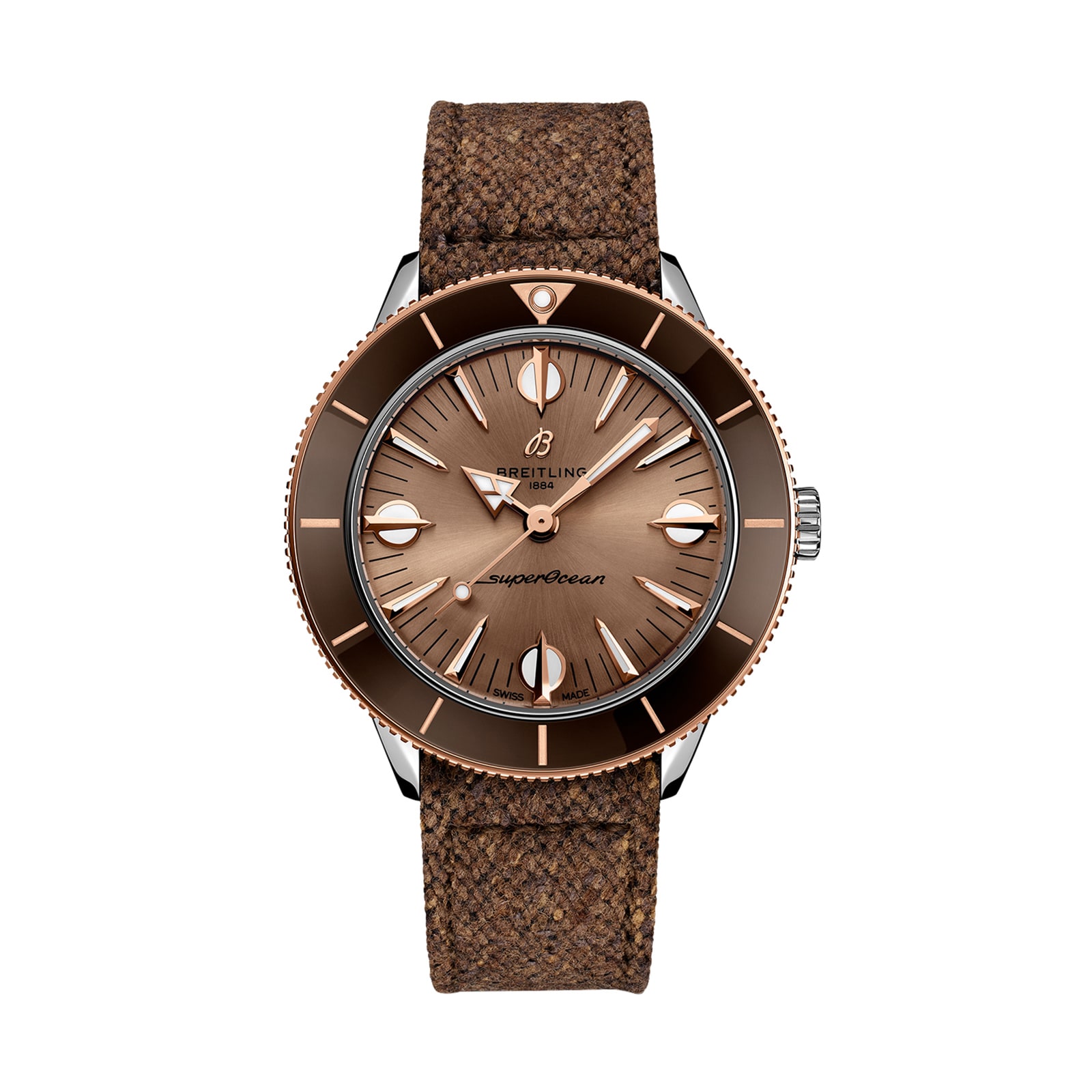 Breitling Superocean Heritage '57 Highlands Capsule 38mm Mens Watch Brown 2 Straps