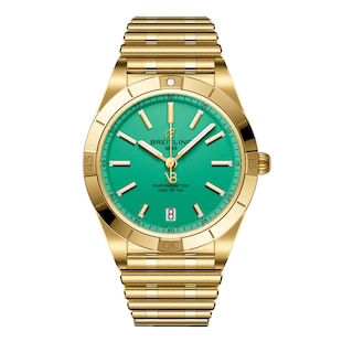 Breitling Chronomat Automatic 36mm Victoria Beckham Limited Edition Ladies Watch Peppermint Yellow Gold