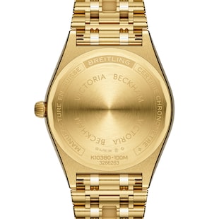 Breitling Chronomat Automatic 36mm Victoria Beckham Limited Edition Ladies Watch Peppermint Yellow Gold
