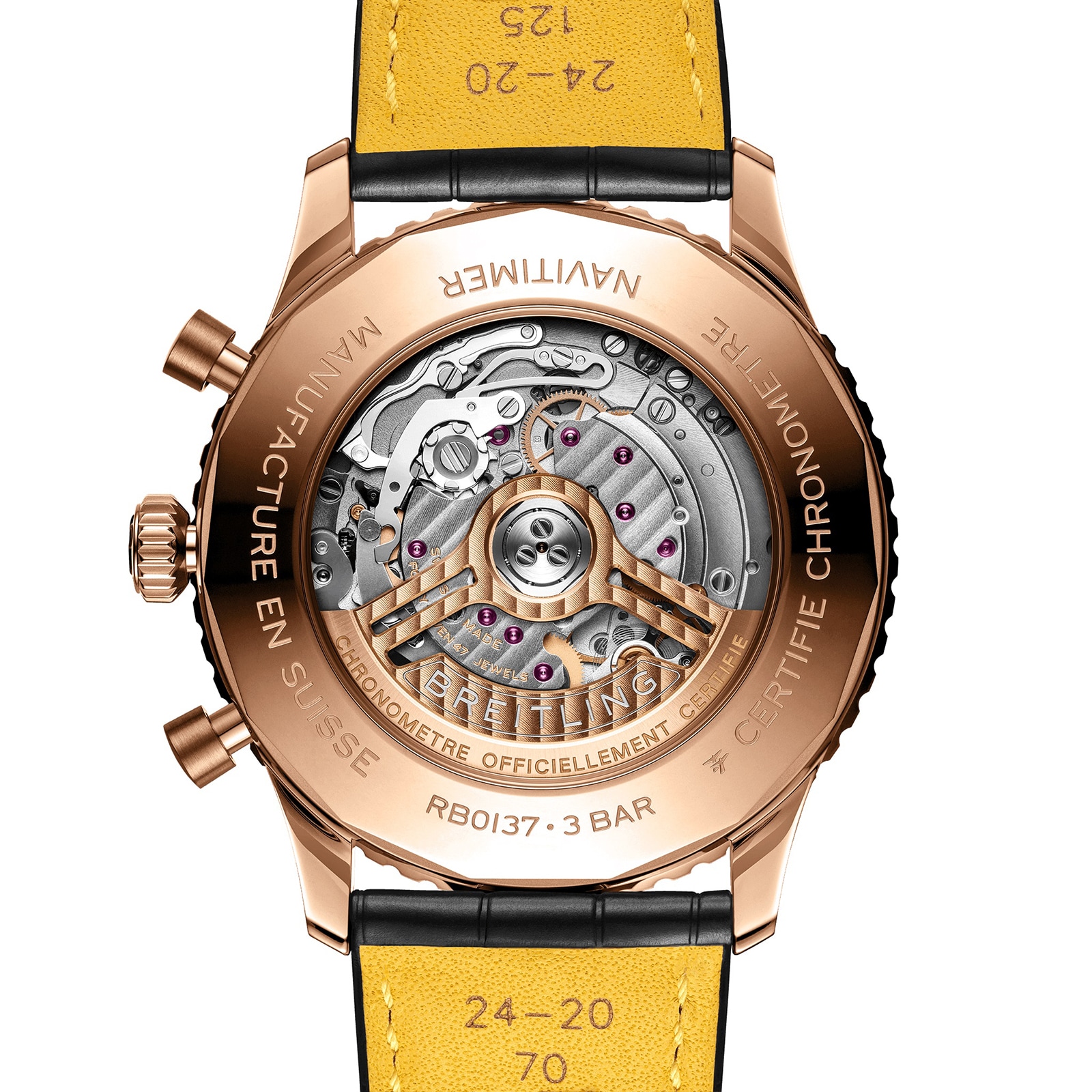 Breitling Navitimer Chronograph 18ct Rose Gold 46mm Mens Watch Green Alligator Breitling Navitimer Chronograph 18ct Rose Gold 46mm Mens Watch Green Alligator