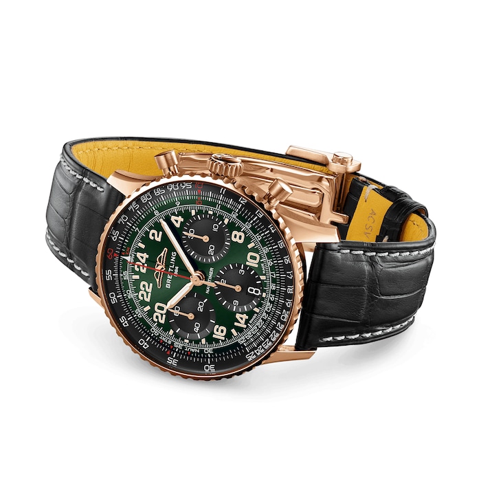 Breitling Navitimer Cosmanaute 41mm Limited Edition Mens Watch Green