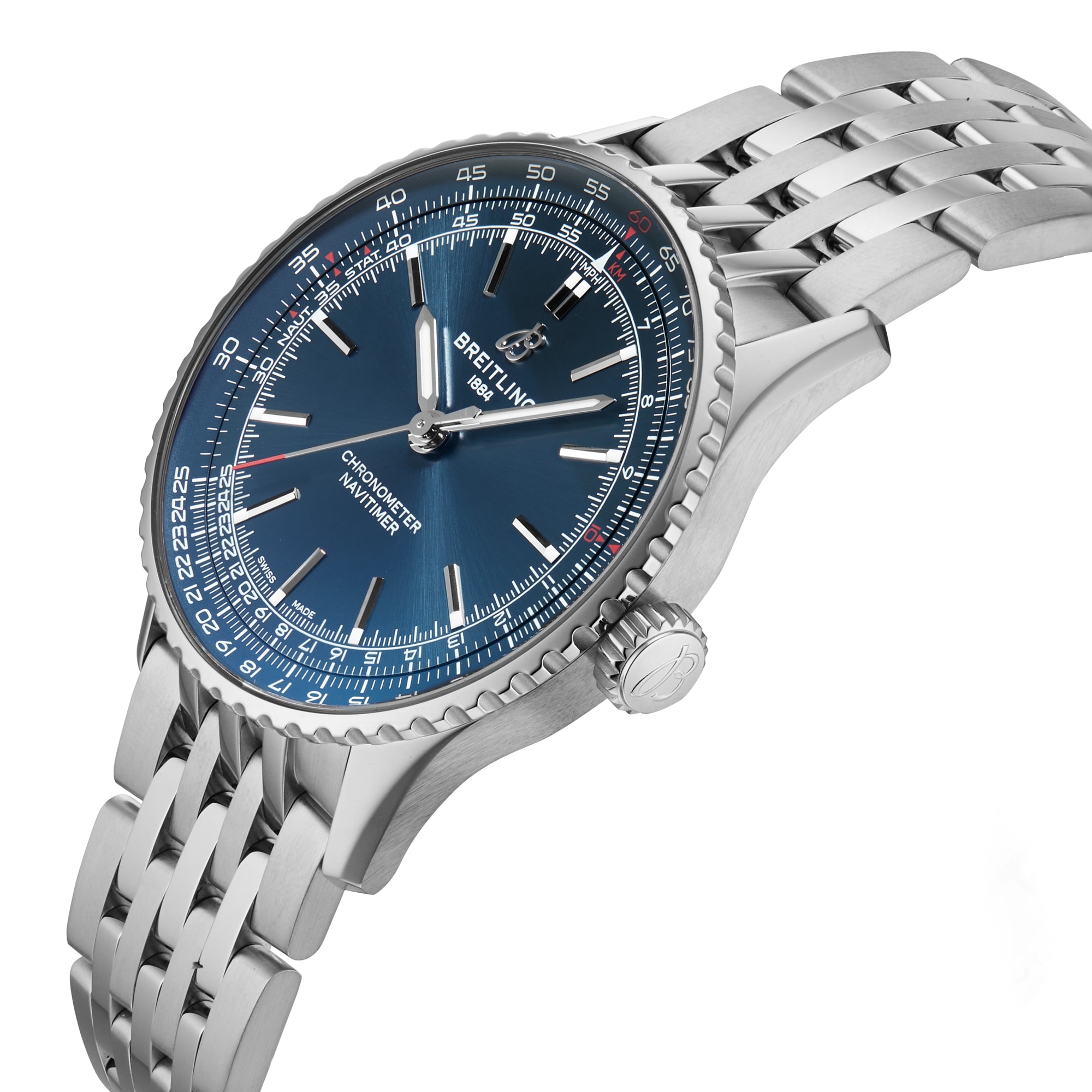 Breitling Navitimer Automatic 41mm Mens Watch Blue Stainless Steel