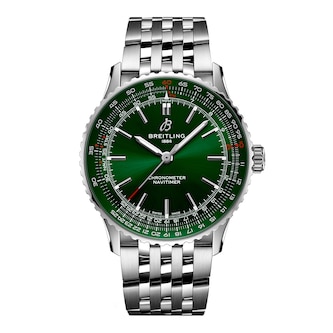 Breitling Navitimer Automatic 41mm Mens Watch Green Stainless Steel