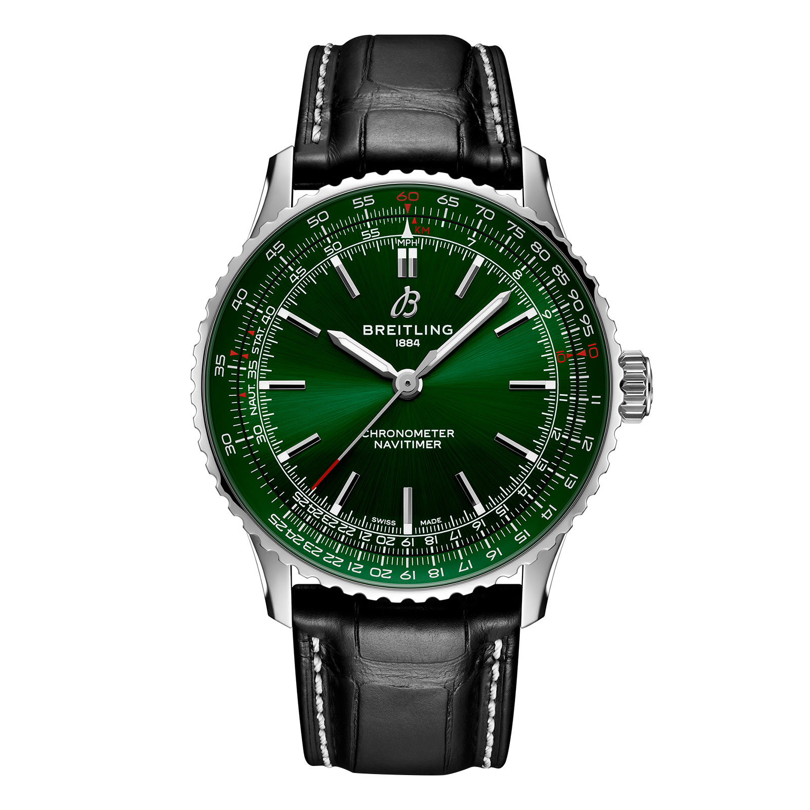 Breitling Navitimer Automatic 41mm Mens Watch Green Breitling Navitimer Automatic 41mm Mens Watch Green
