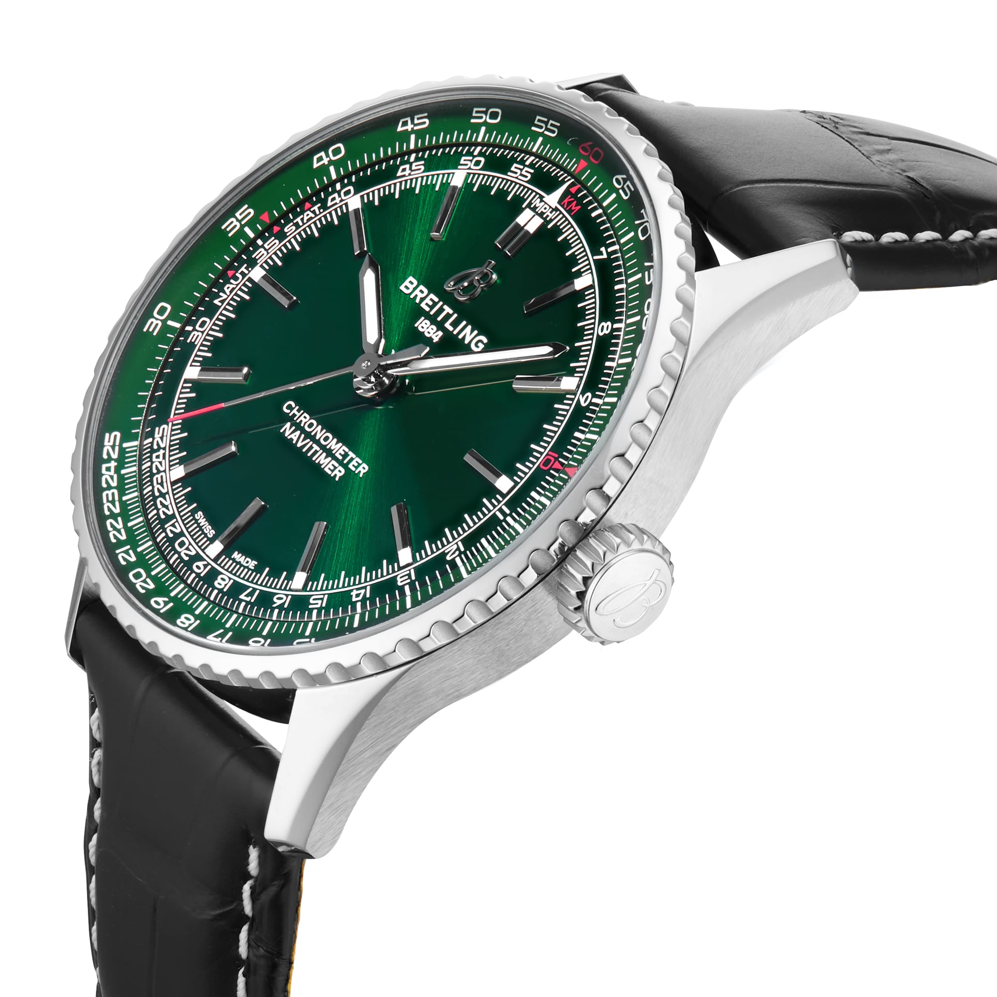 Breitling Navitimer Automatic 41mm Mens Watch Green Breitling Navitimer Automatic 41mm Mens Watch Green