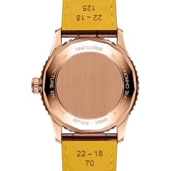 Breitling Navitimer Automatic 41mm Mens Watch Silver 18k Rose Gold