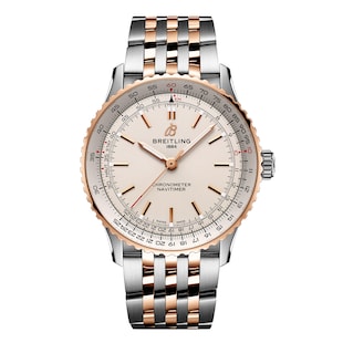 Breitling Navitimer Automatic 41mm Mens Watch Silver Stainless Steel And 18k Red Gold