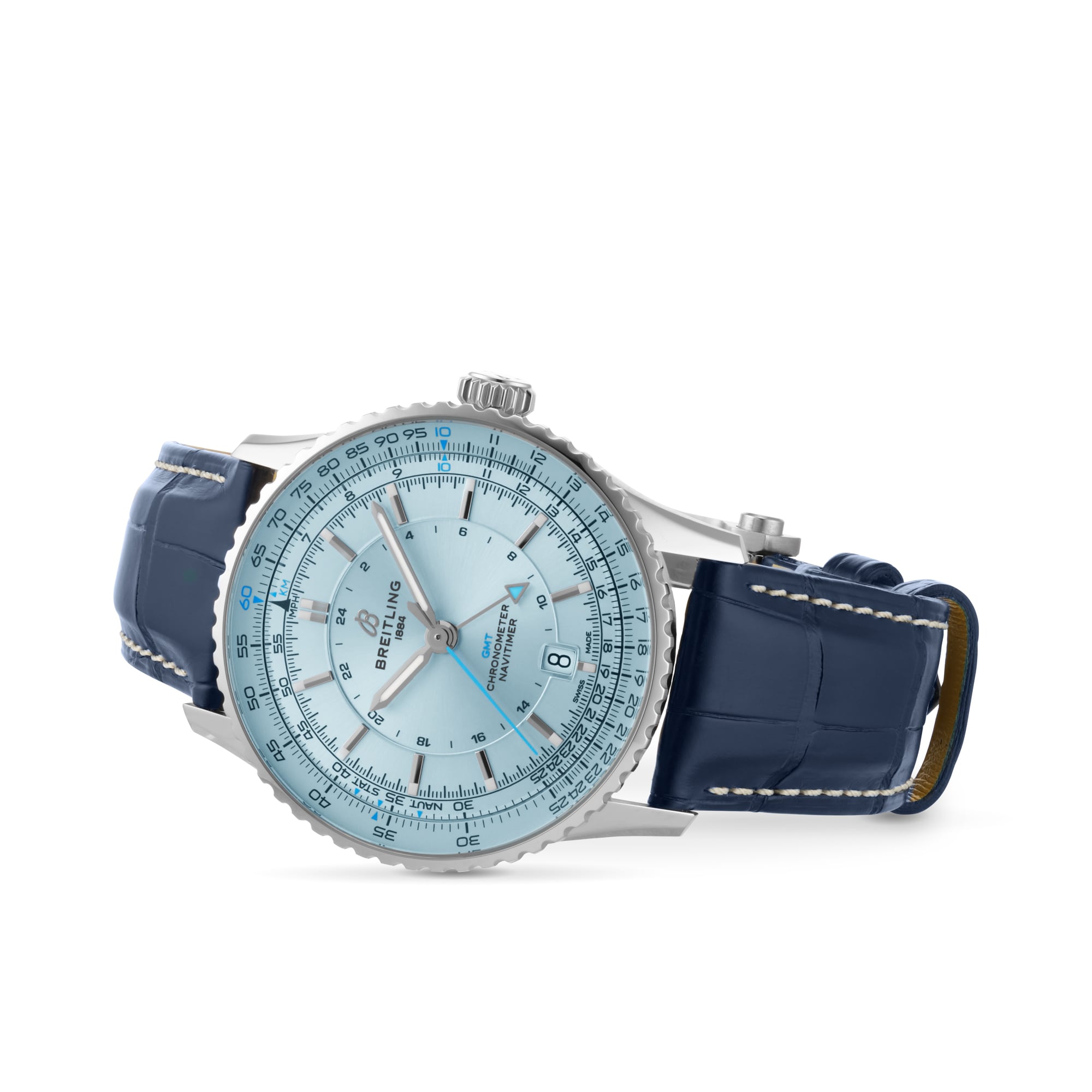 Breitling Navitimer Automatic GMT 41mm Mens Watch Light Blue Breitling Navitimer Automatic GMT 41mm Mens Watch Light Blue