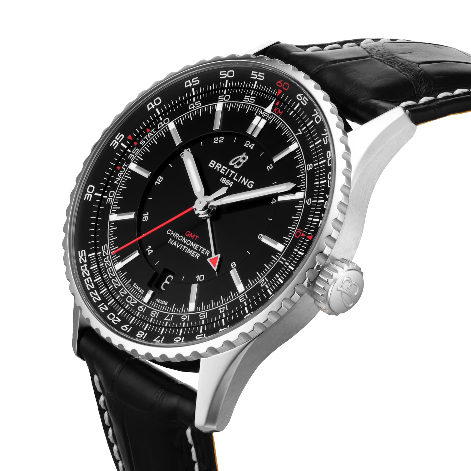 Breitling Navitimer Automatic GMT 41mm Mens Watch Black