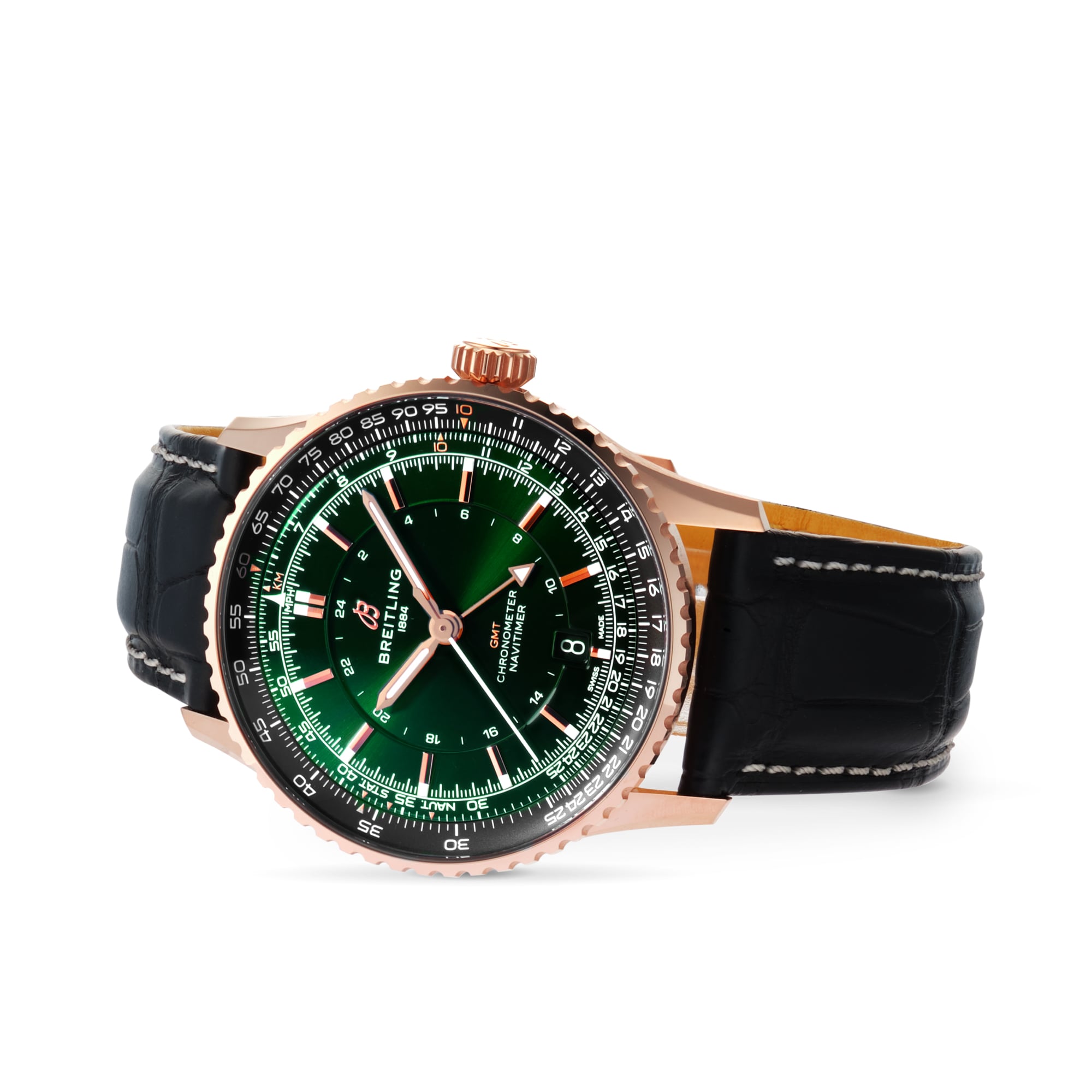 Breitling Navitimer Automatic GMT 41mm Mens Watch Green