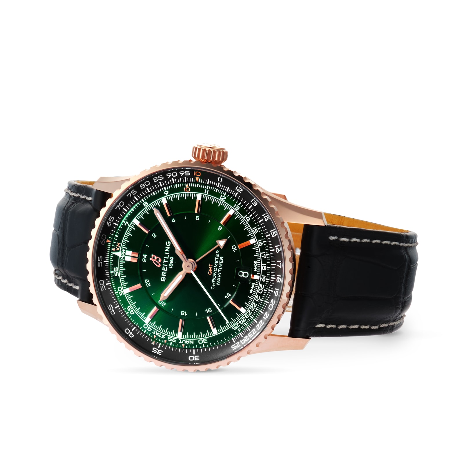 Breitling Navitimer Automatic GMT 41mm Mens Watch Green