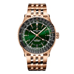 17532662 - Navitimer Automatic GMT 41mm Mens Watch Green Stainless Steel