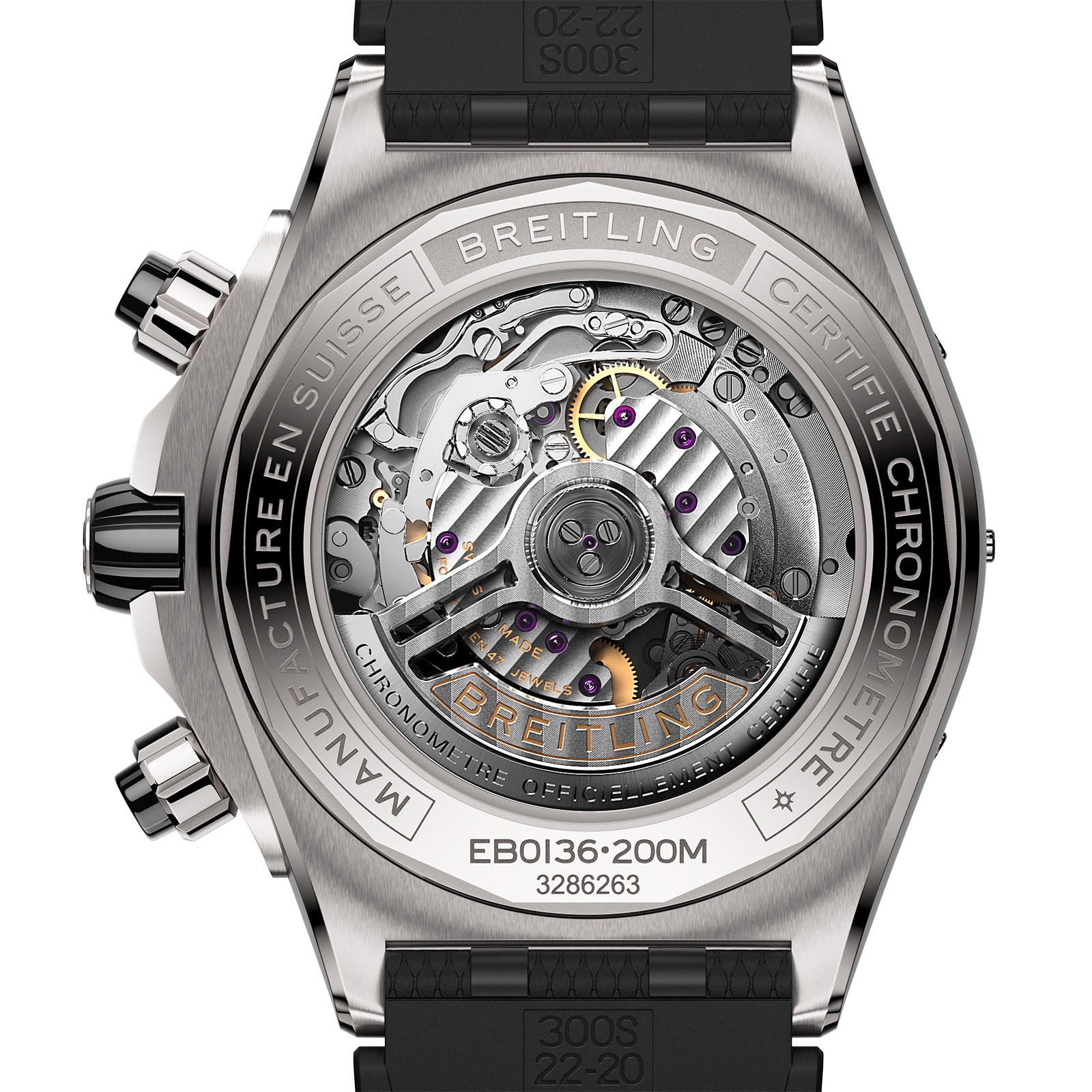 Breitling Super Chronomat B01 44mm Mens Watch Grey Rubber Breitling Super Chronomat B01 44mm Mens Watch Grey Rubber