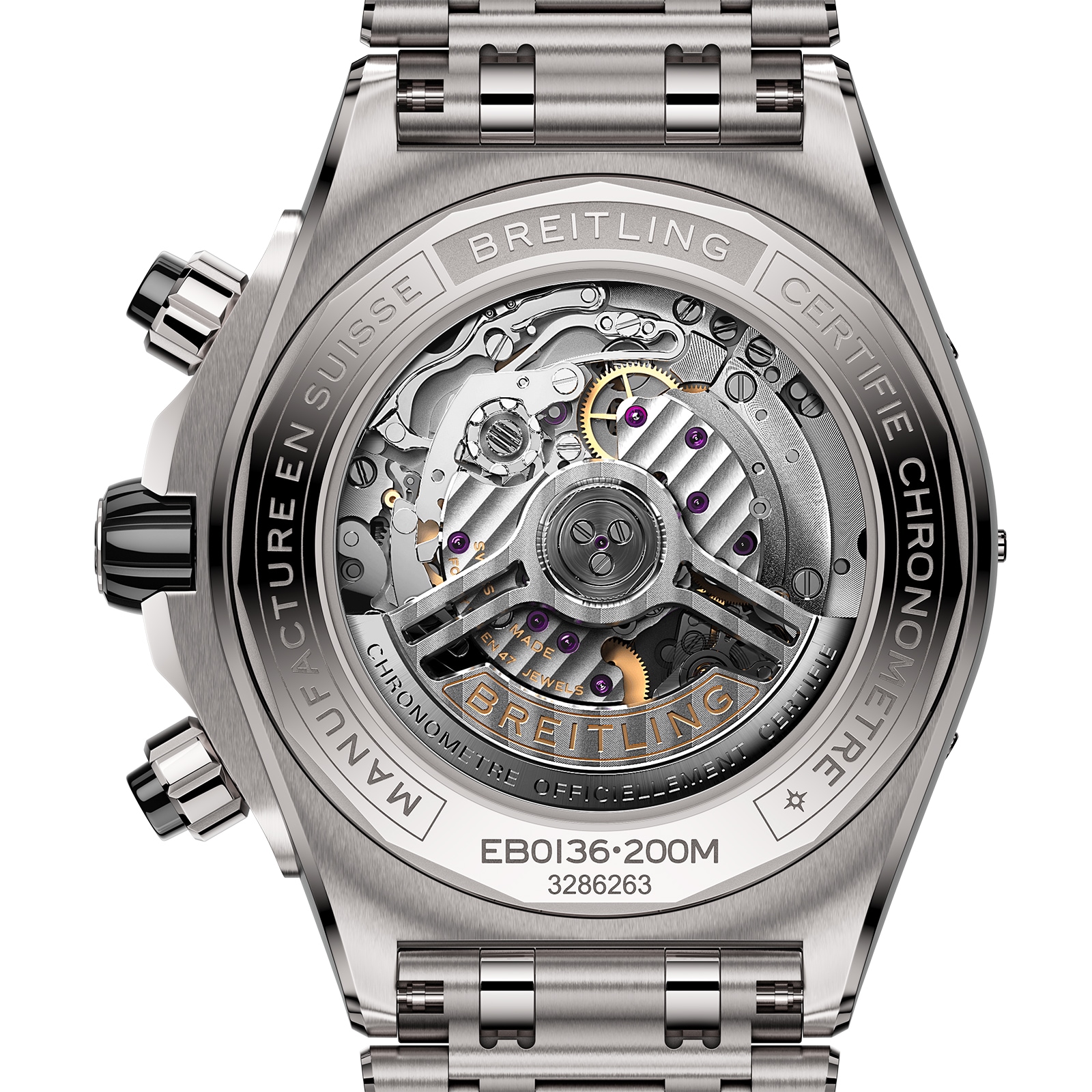 Breitling Super Chronomat B01 44mm Mens Watch Grey Titanium