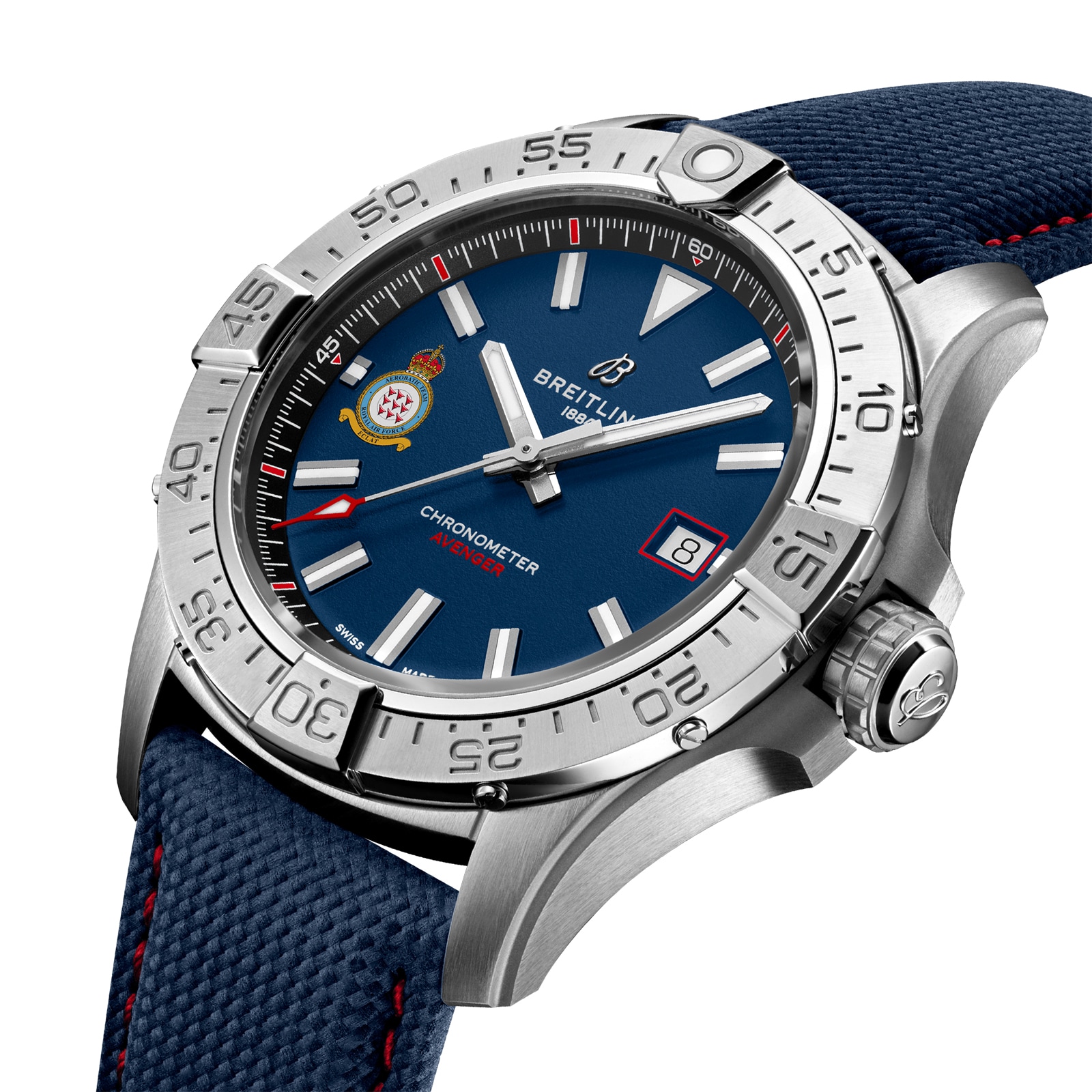 Breitling Avenger Red Arrows 60th Anniversary Edition 42mm Mens Watch Blue Breitling Avenger Red Arrows 60th Anniversary Edition 42mm Mens Watch Blue