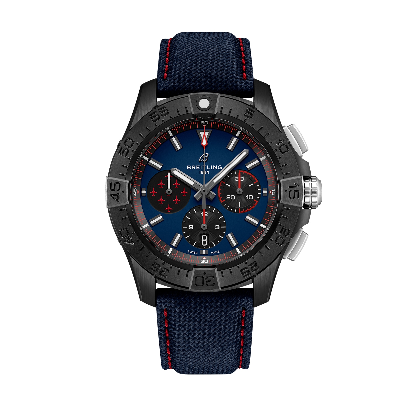 Breitling Avenger B01 Chronograph Red Arrows 44mm Mens Watch Blue Breitling Avenger B01 Chronograph Red Arrows 44mm Mens Watch Blue