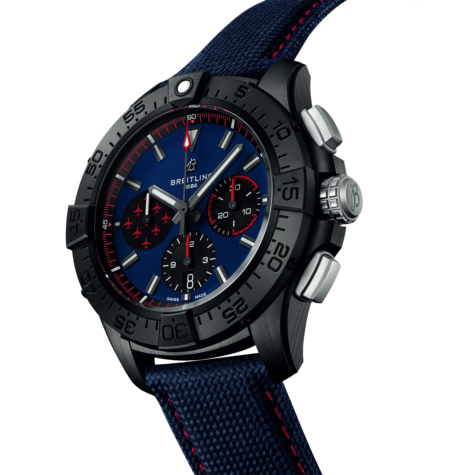 Breitling Avenger B01 Chronograph Red Arrows 44mm Mens Watch Blue Breitling Avenger B01 Chronograph Red Arrows 44mm Mens Watch Blue