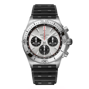 Breitling Chronomat B01 Chronograph 42mm Mens Watch Silver Rubber