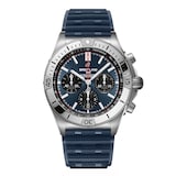 Breitling Chronomat B01 Chronograph 42mm Mens Watch Blue Rubber