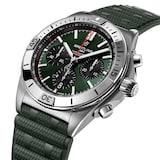 Breitling Chronomat B01 Chronograph 42mm Mens Watch Green Rubber