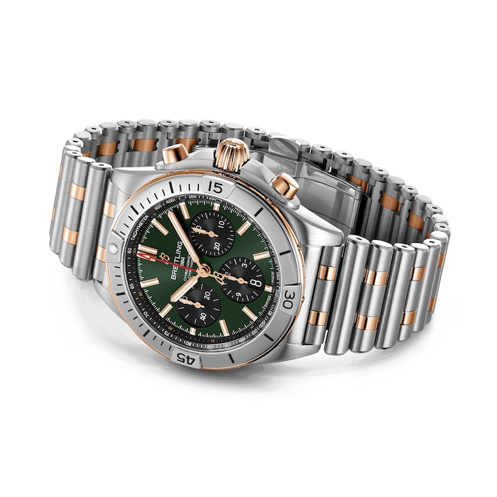 Breitling Chronomat B01 Chronograph 42mm Mens Watch Green