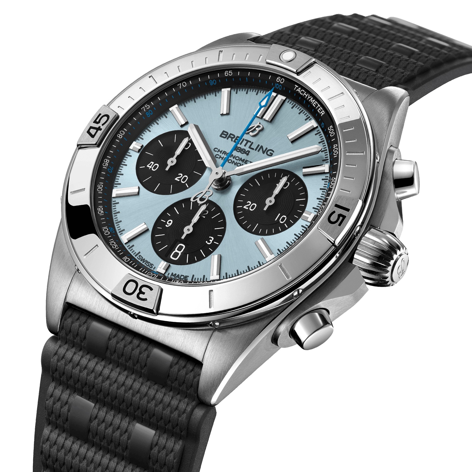 Breitling Chronomat B01 Chronograph 42mm Mens Watch Blue Rubber Breitling Chronomat B01 Chronograph 42mm Mens Watch Blue Rubber