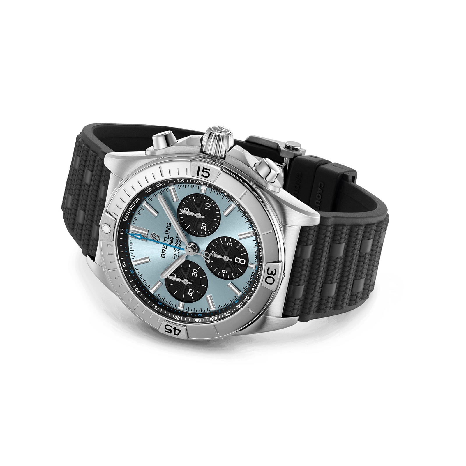 Breitling Chronomat B01 Chronograph 42mm Mens Watch Blue Rubber Breitling Chronomat B01 Chronograph 42mm Mens Watch Blue Rubber