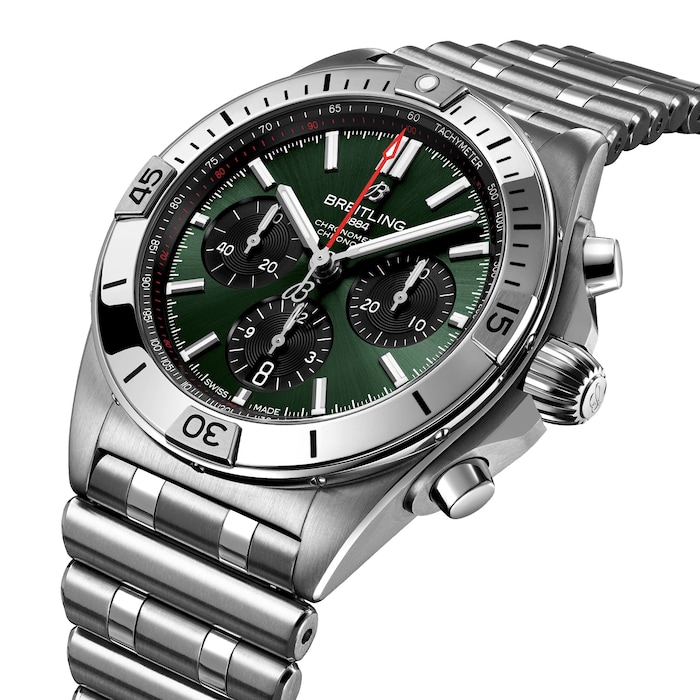 Breitling Chronomat B01 Chronograph 42mm Mens Watch Green