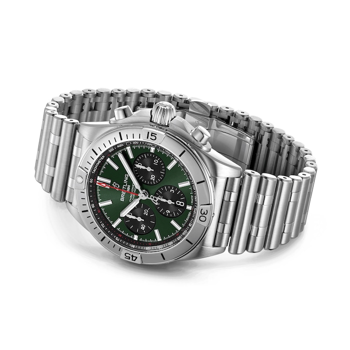 Breitling Chronomat B01 Chronograph 42mm Mens Watch Green