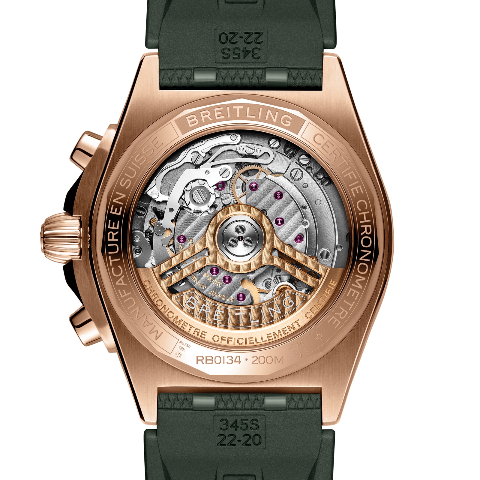 Breitling Chronomat B01 Chronograph 42mm Mens Watch Green Rubber Breitling Chronomat B01 Chronograph 42mm Mens Watch Green Rubber