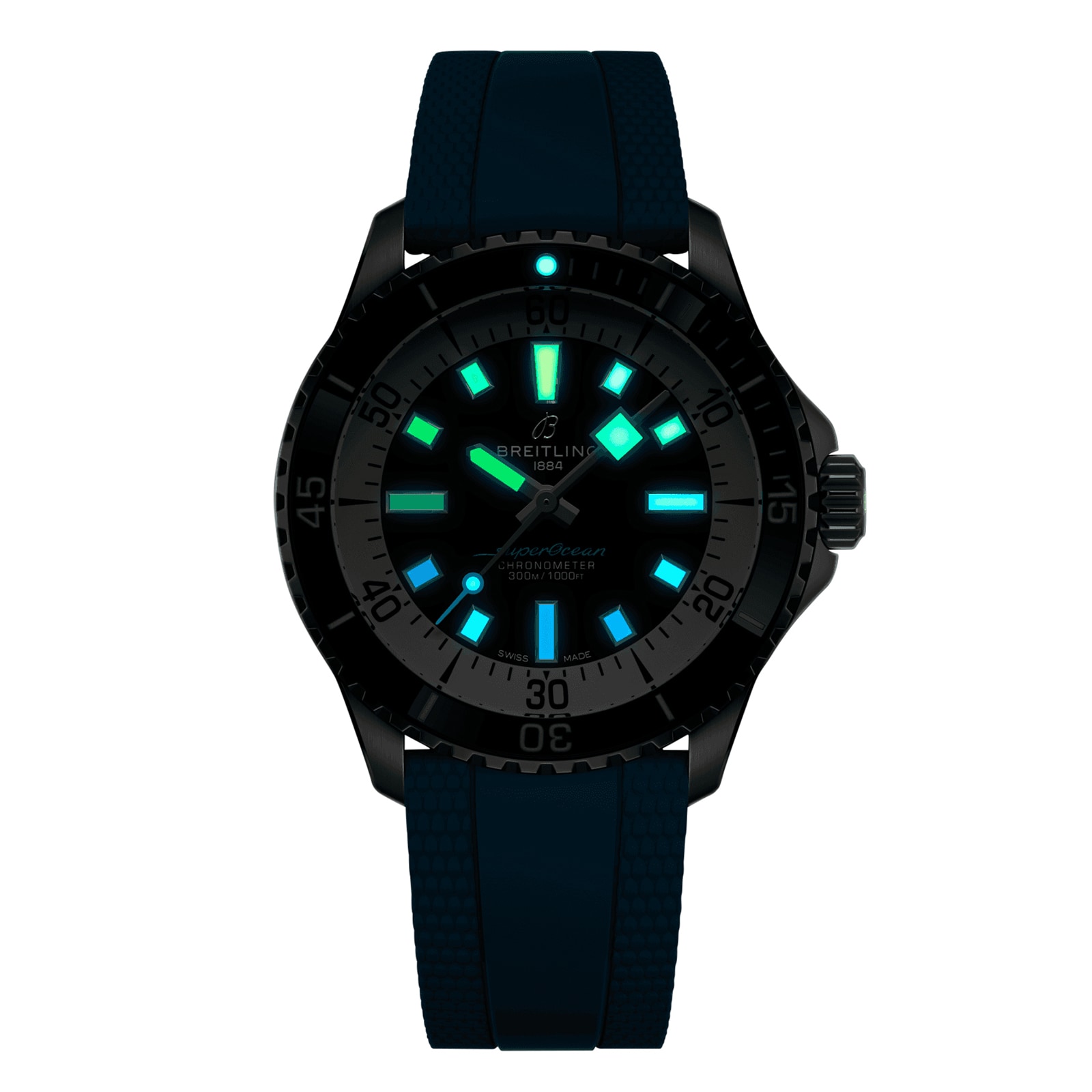 Breitling Superocean Automatic 42mm Mens Watch Blue Rubber Breitling Superocean Automatic 42mm Mens Watch Blue Rubber