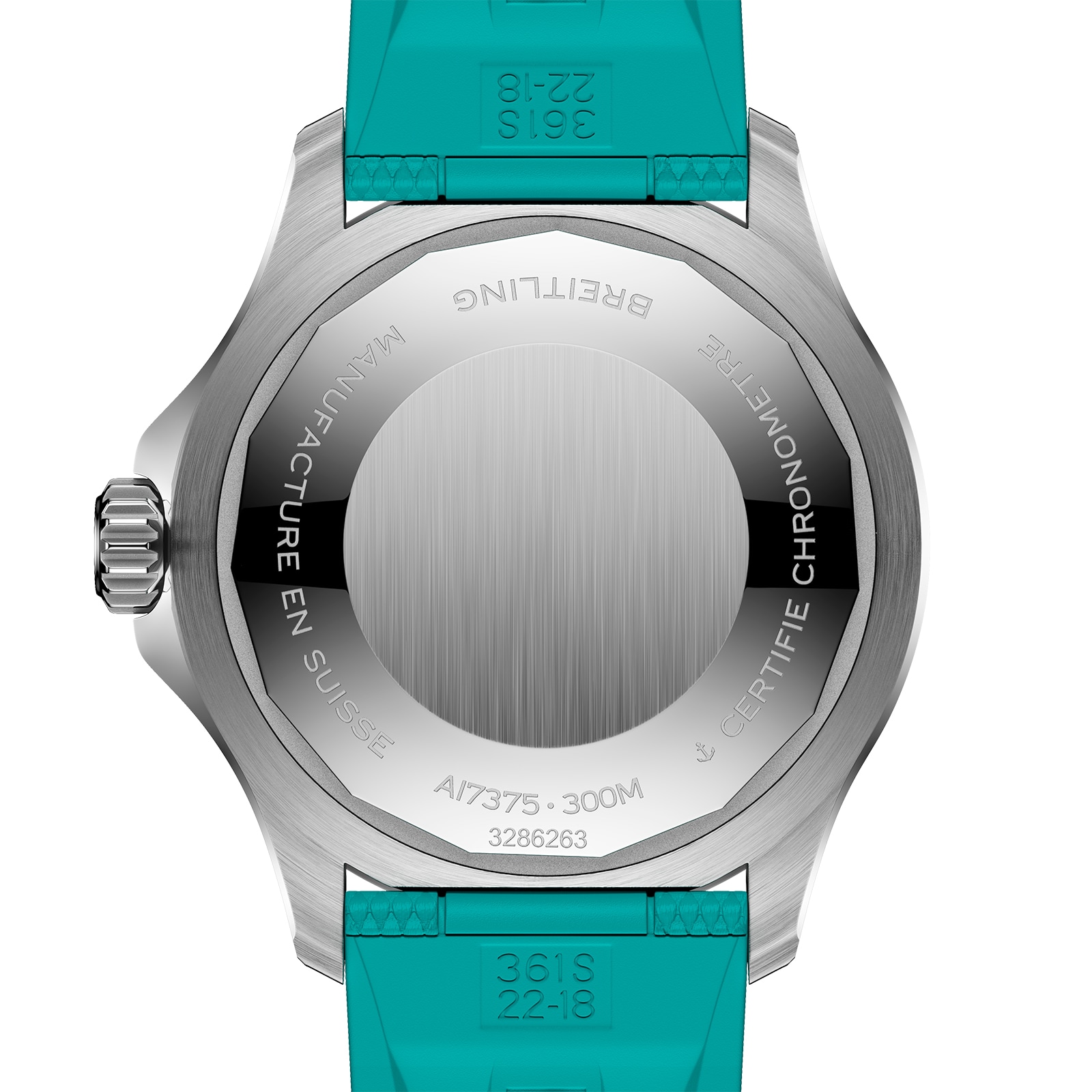 Breitling Superocean Automatic 42mm Mens Watch Turquoise Rubber