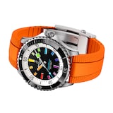 Breitling Superocean Automatic 42mm Mens Watch Orange Rubber