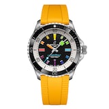 Breitling Superocean Automatic 42mm Mens Watch Yellow Rubber