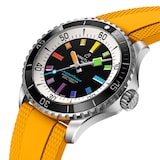 Breitling Superocean Automatic 42mm Mens Watch Yellow Rubber