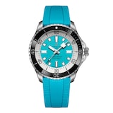 Breitling Superocean Automatic 44mm Mens Watch Turquoise Rubber