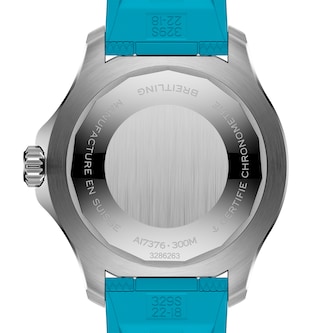 Breitling Superocean Automatic 44mm Mens Watch Turquoise Rubber