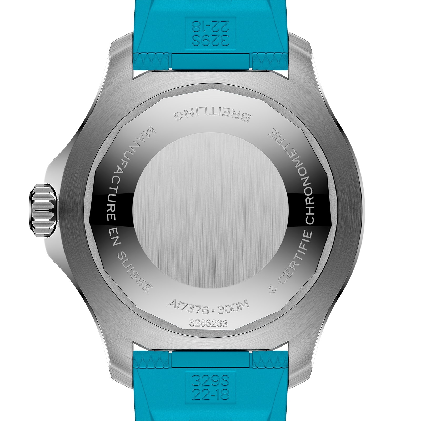 Breitling Superocean Automatic 44mm Mens Watch Turquoise Rubber