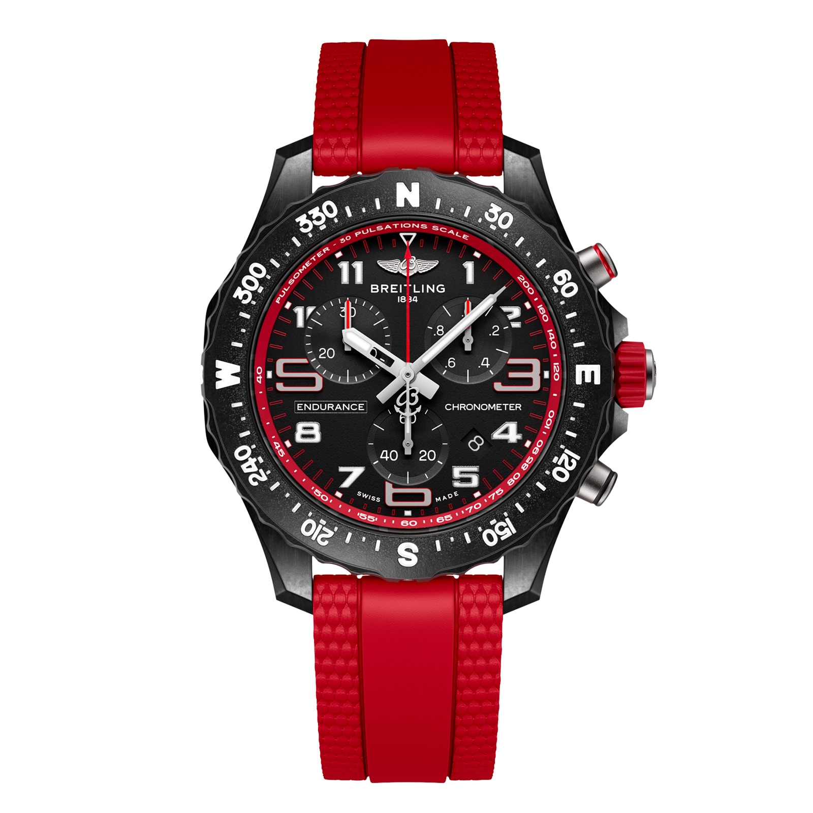 Breitling Endurance Pro 38mm Unisex Watch Red Rubber Breitling Endurance Pro 38mm Unisex Watch Red Rubber