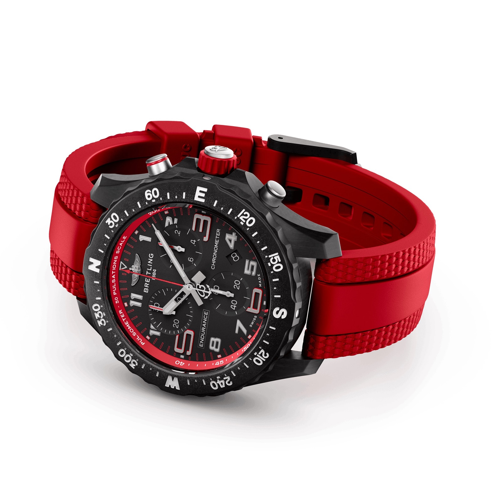 Breitling Endurance Pro 38mm Unisex Watch Red Rubber Breitling Endurance Pro 38mm Unisex Watch Red Rubber