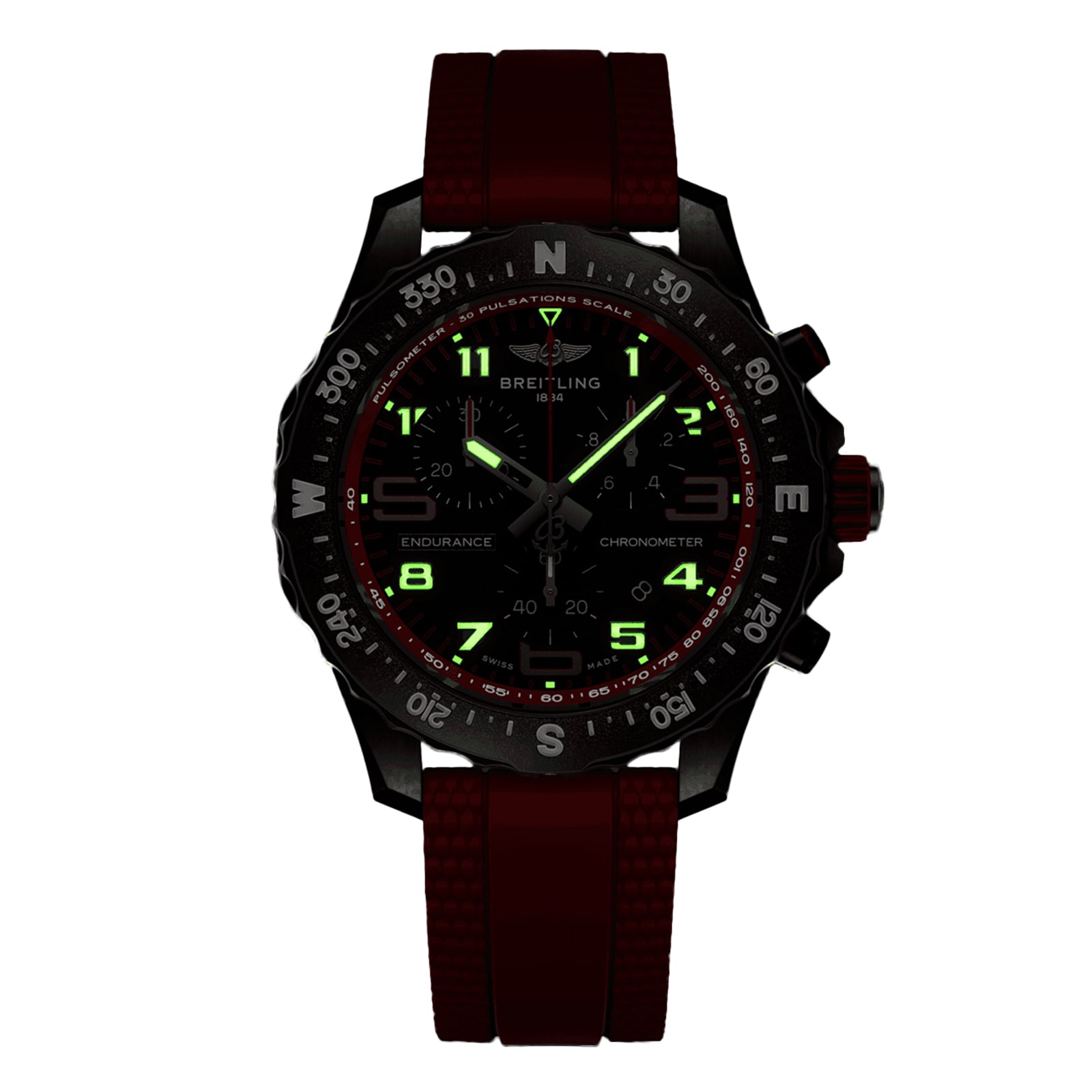 Breitling Endurance Pro 38mm Unisex Watch Red Rubber Breitling Endurance Pro 38mm Unisex Watch Red Rubber