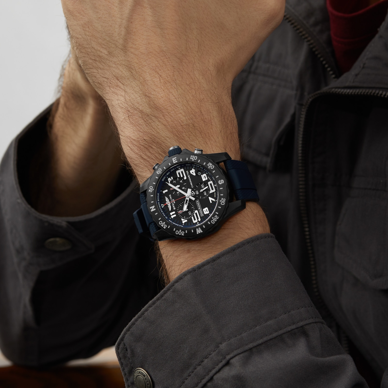 Breitling Endurance Pro 44mm Unisex Watch Navy Rubber