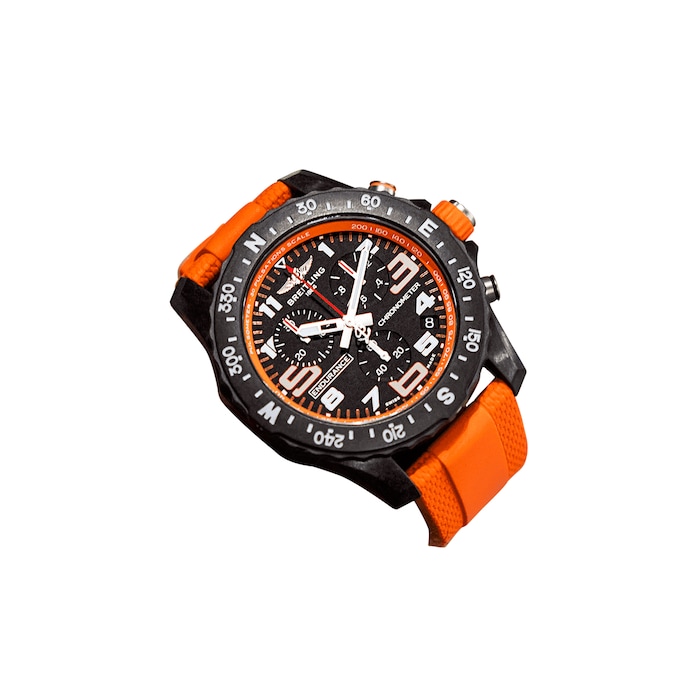 Breitling Endurance Pro 44mm Mens Watch Orange Rubber