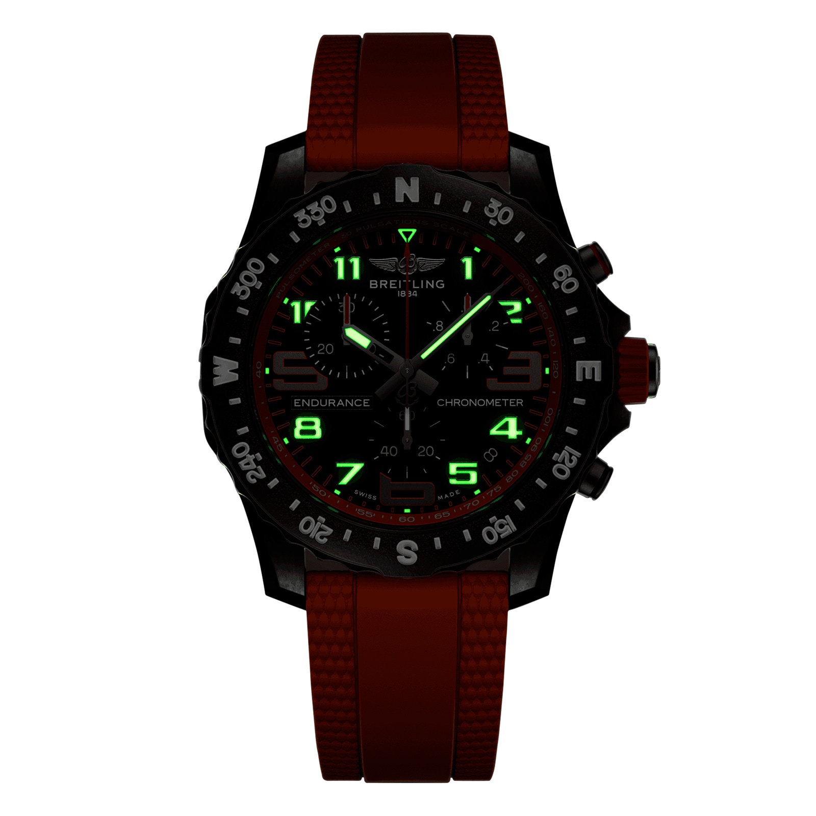 Breitling Endurance Pro 44mm Unisex Watch Orange Rubber