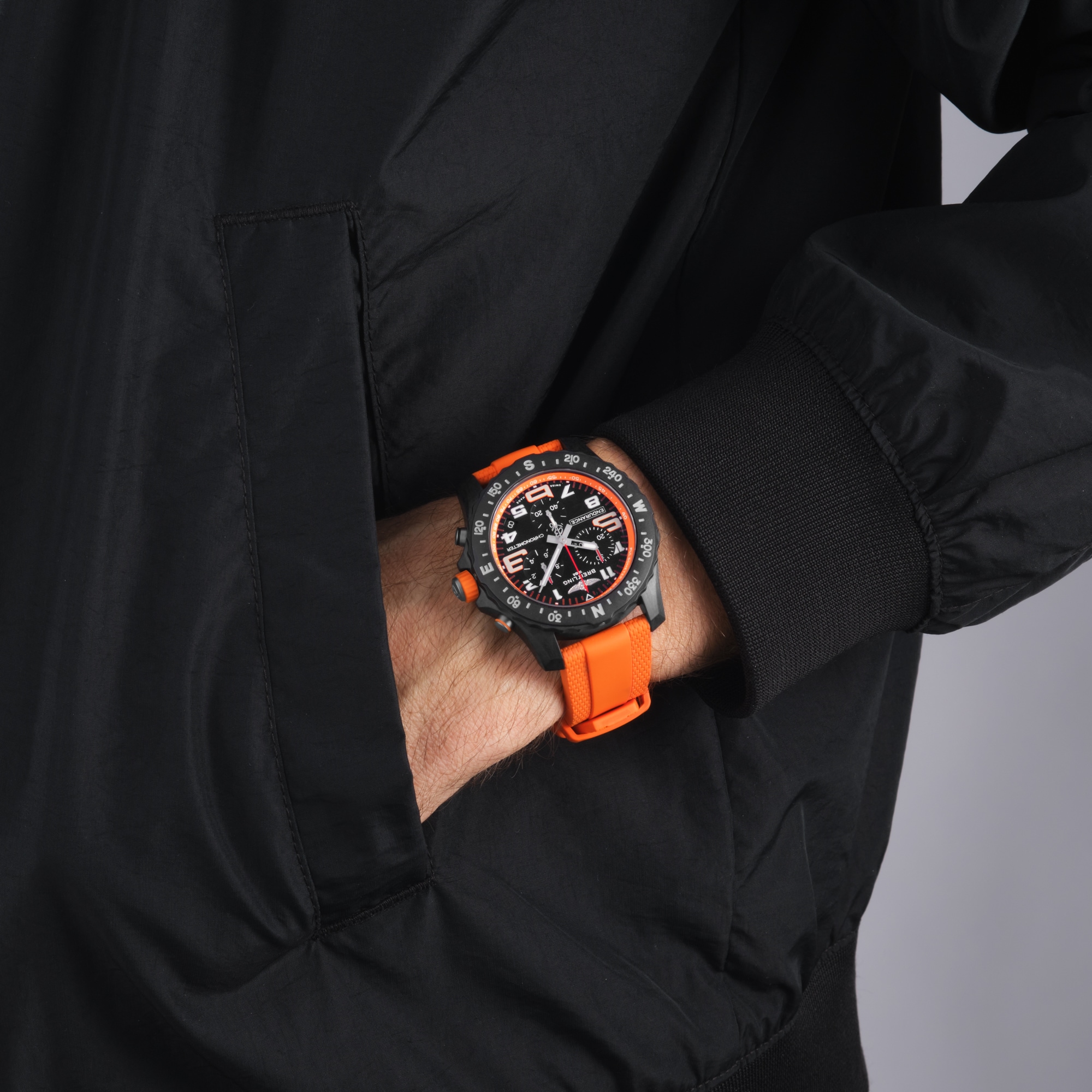 Breitling Endurance Pro 44mm Unisex Watch Orange Rubber