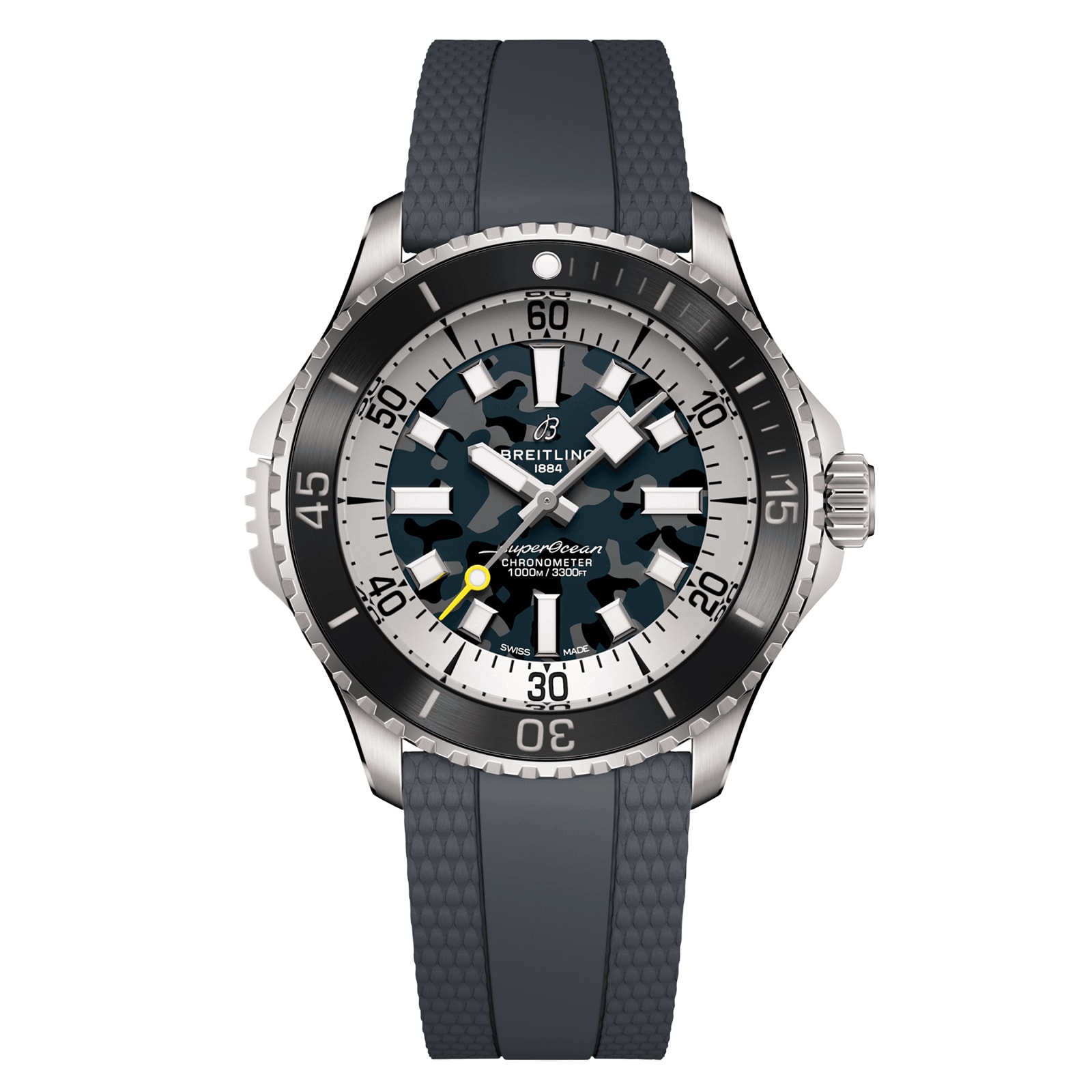 Superocean Automatic Super Diver 46mm Mens Watch Black Rubber