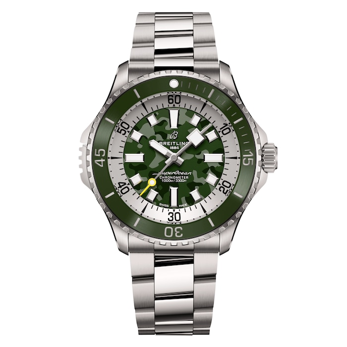 Breitling Superocean Automatic Super Diver 46mm Mens Watch Green