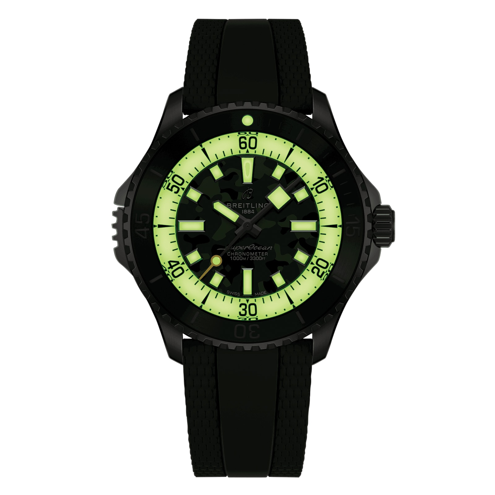 Breitling Superocean Automatic Super Diver 46mm Mens Watch Green Rubber Breitling Superocean Automatic Super Diver 46mm Mens Watch Green Rubber
