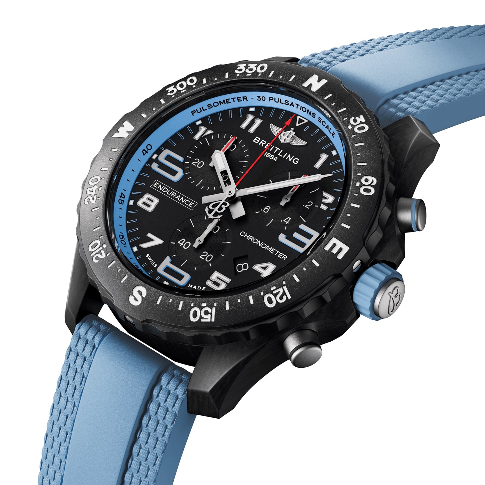 Breitling Endurance Pro 38mm Unisex Watch Blue Rubber Breitling Endurance Pro 38mm Unisex Watch Blue Rubber
